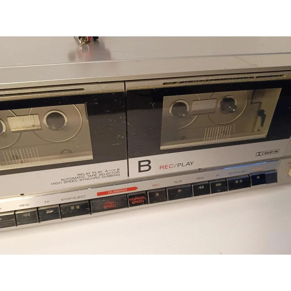 Sony TC-W2 NEW BELTS Dual Cassette Deck Tape Recorder HiFi Tested Works tested